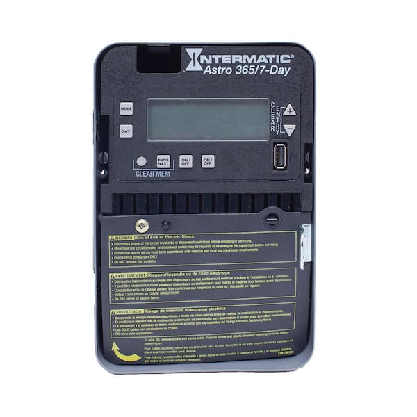 Intermatic Astronomic 7-Day/365 Day 120-277 VAC Indoor 2-Circuit Electronic Control, 2-SPST/DPST, Metal Enclosure