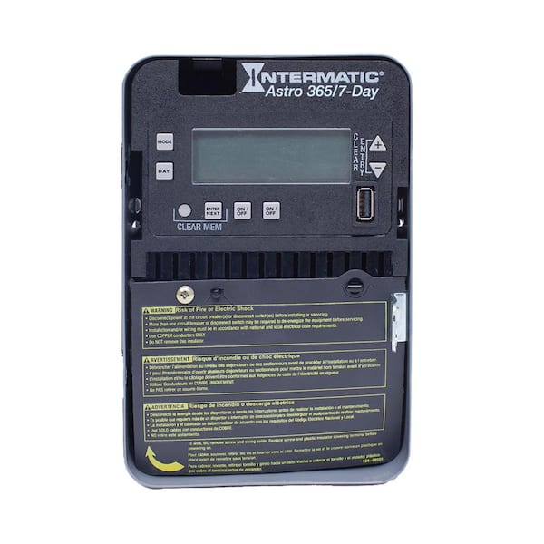Astronomic 7-Day/365 Day 120-277 VAC Indoor 2-Circuit Electronic Control, 2-SPST/DPST, Metal Enclosure