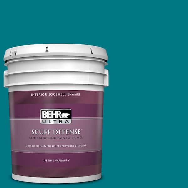 BEHR ULTRA 5 gal. #P470-7 The Real Teal Extra Durable Eggshell Enamel Interior Paint & Primer
