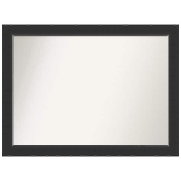 Amanti Art Corvino Black 43 in. W x 32 in. H Rectangle Non-Beveled Wood Framed Wall Mirror in Black