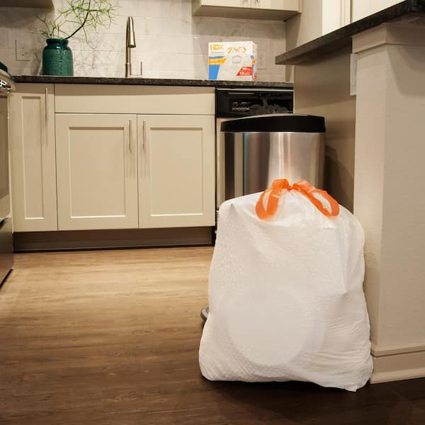 Hefty 13-Gallons White Plastic Kitchen Drawstring Trash Bag (360-Count) in  the Trash Bags department at