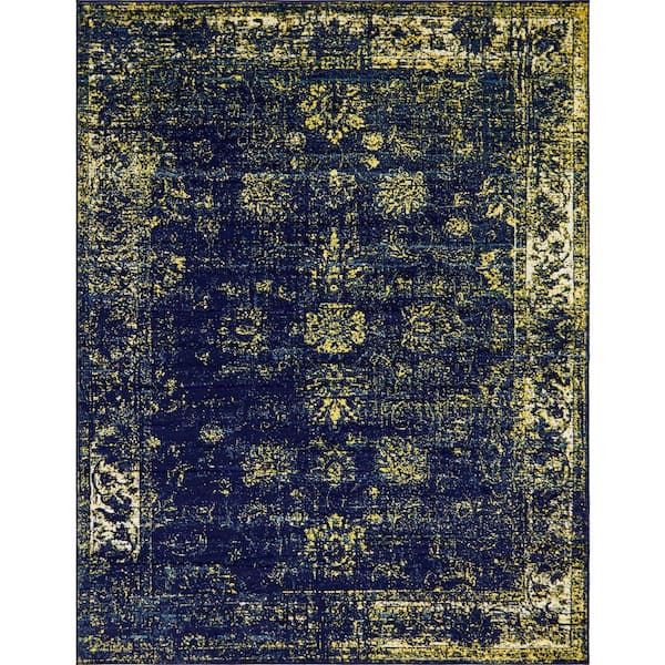 Unique Loom Sofia Casino Navy Blue 9' 0 x 12' 0 Area Rug