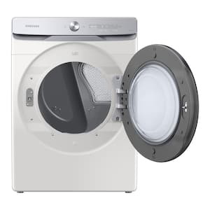 7.5 cu. ft. Smart Stackable Vented Electric Dryer with Smart Dial and Super Speed Dry in Ivory