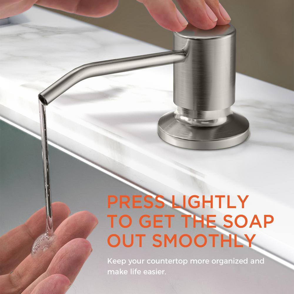 Brushed Nickel High Arc Pull-Down Kitchen Faucet with Spray