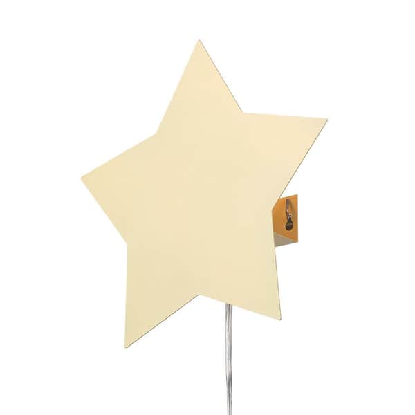 Globe Electric Stella 1-Light Yellow Star Shaped Plug-In Wall Sconce