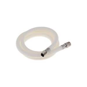 48 in. Nylon Braided Hose Tank Lever with 3/8 I.D. 3/8 in. NPT in White