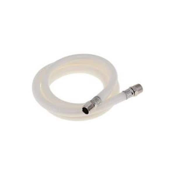 Zurn 48 in. Nylon Braided Hose Tank Lever with 3/8 I.D. 3/8 in. NPT in White