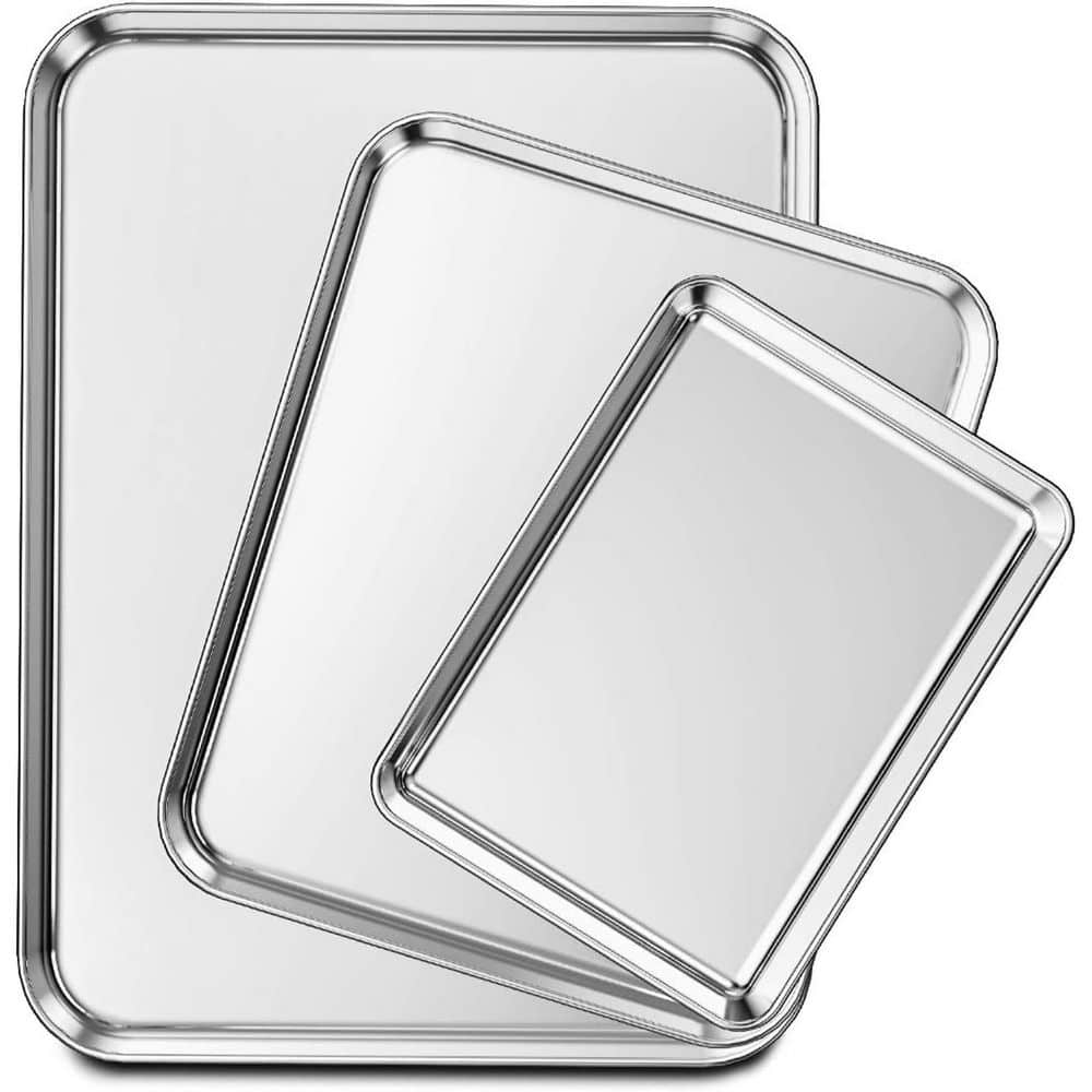 Wudkey 3-Piece Stainless Steel Baking Sheets
