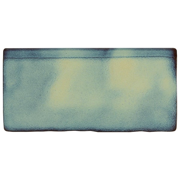 Antic Special Bullnose Agua Marina 3 in. x 6 in. Glossy Ceramic Wall Tile Trim