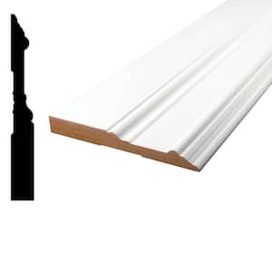 5/8 in. D x 5 in. W x 84 in. L MDF Primed White Baseboard Moulding Pack (4-Pack)