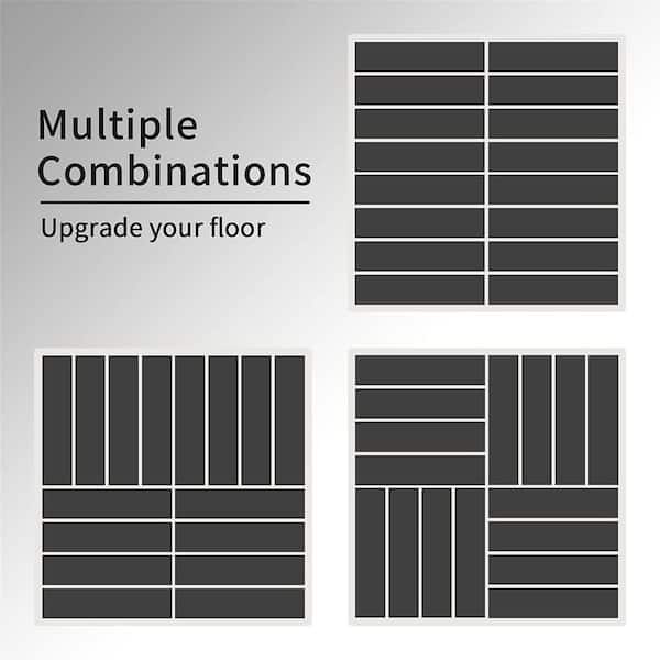 1 ft. x 1 ft. Quick Deck PVC Plastic Interlocking Deck Tile in Dark Gray (9 sq. ft. Per Box)