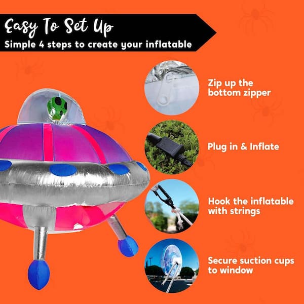 3.5 ft. LED Halloween UFO Inflatable