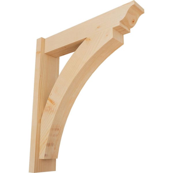 Ekena Millwork 6 in. x 28 in. x 24 in. Douglas Fir Thorton Traditional Smooth Outlooker