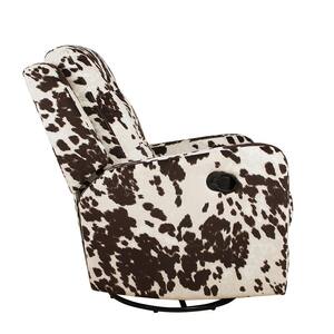 Bellamy Brown Swivel Recliner with Metal Base