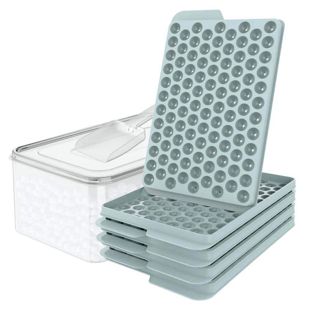 0.55 in. Mini Ice Cube Trays with Tiny Pebble Ice, Fast Chill for Iced Coffee and Cocktails, Blue (4-Pack) price history on PriceWatchPro