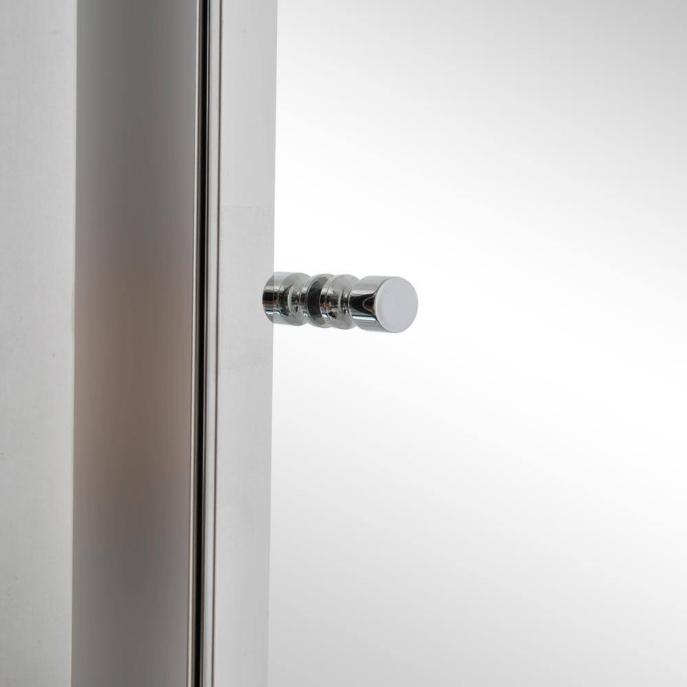 Stainless Steel Wall-Mounted Bathroom Mirror Cabinet with Shelves