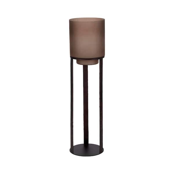 47 in. Bronze Metal Lantern on Stand