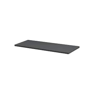 LITE 31.5 in. x 9.8 in. x 0.75 in. Anthracite MDF Decorative Wall Shelf without Brackets