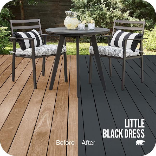 1 qt. #PPU24-23 Little Black Dress Solid Color Waterproofing Exterior Wood Stain and Sealer