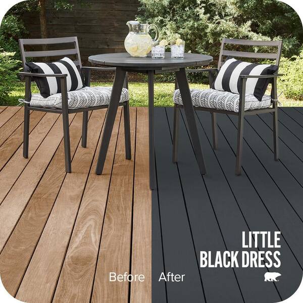 behr little black dress exterior BEHR ULTRA 1 gal. #PPU24-23 Little Black Dress Semi-Gloss Enamel Exterior Paint & Primer 585301