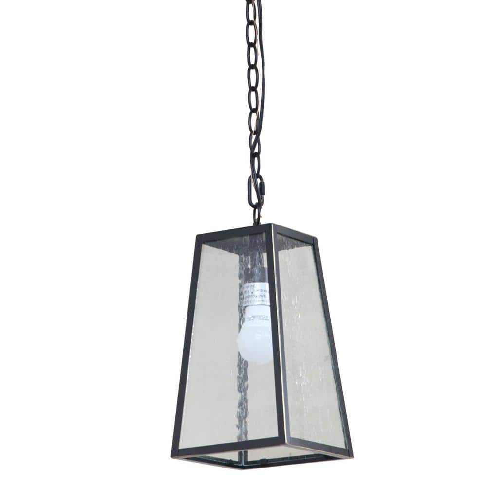 Elise 1-Light Imperial Black Outdoor Pendant Light