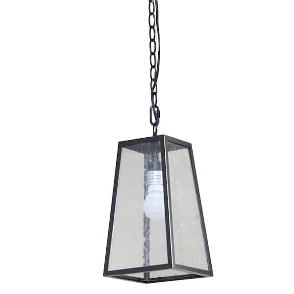 Unbranded Elise 1-Light Imperial Black Outdoor Pendant Light