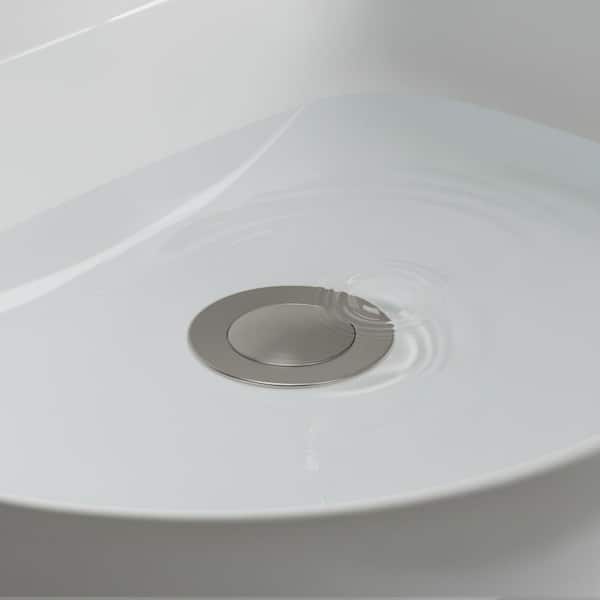 All-Metal Bathroom Sink Pop-Up Drain in Brushed Nickel, Fits Sinks with Overflow (1-Pack)