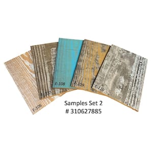Thermo-Treated Samples 1/4 in. x 5 in. x 0.7 ft. Mixed Color Barn Wood Wall Planks (1.5 sq. ft. per 5-Pack)