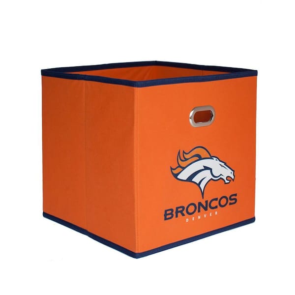 MyOwnersBox Denver Broncos NFL Store-Its 10-1/2 in. x 10-1/2 in. Orange Fabric Drawer