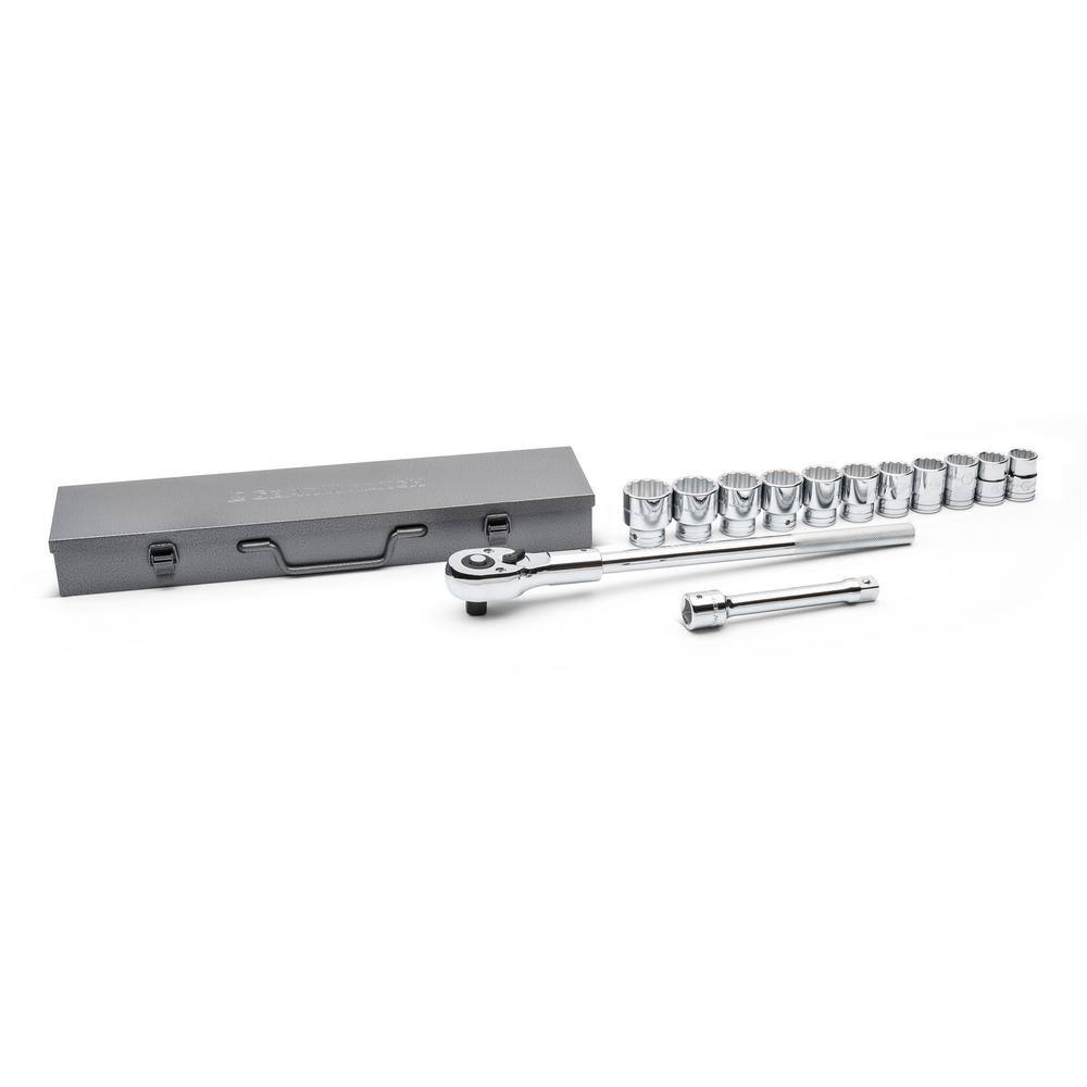 GEARWRENCH 3/4 in. Drive 12-Point SAE 24-Tooth Ratchet and Socket Mechanics Tool Set (13-Piece) 80879 Sansujyuku sansujyuku.com