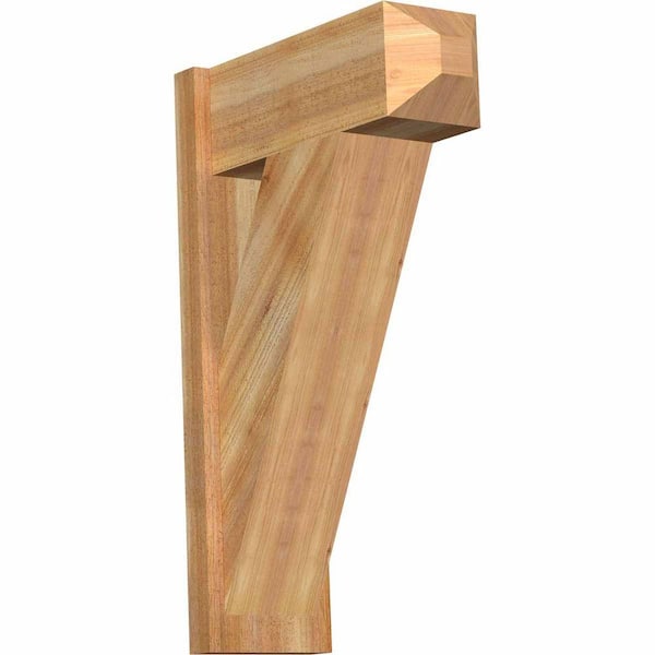 Ekena Millwork 8 in. x 32 in. x 20 in. Traditional Craftsman Rough Sawn Western Red Cedar Outlooker