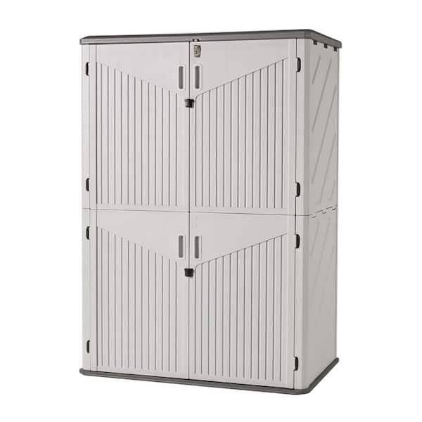 Sizzim 4.3 ft. W x 2.4 ft. D Plastic Shed with Double Door (9.5 sq