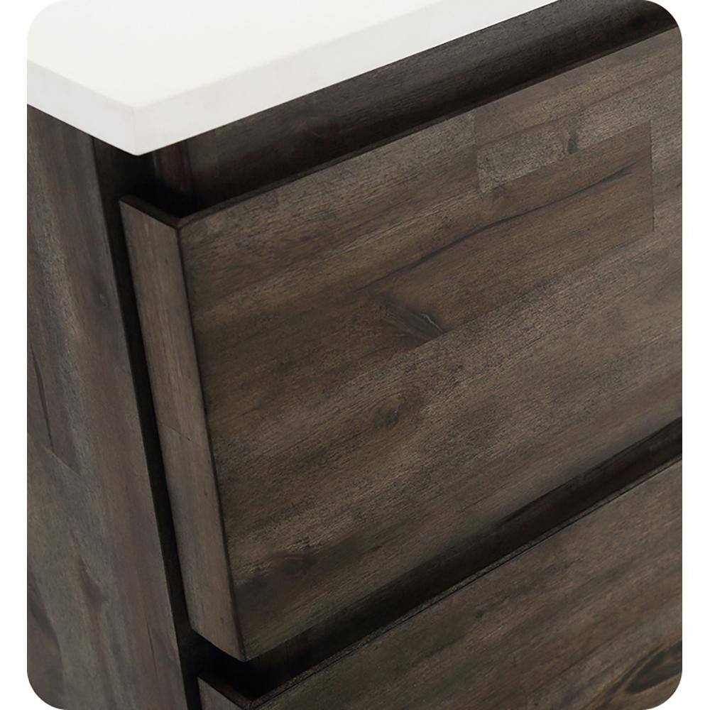 Formosa 29" Dark Brown Acacia Wood Freestanding Vanity Base