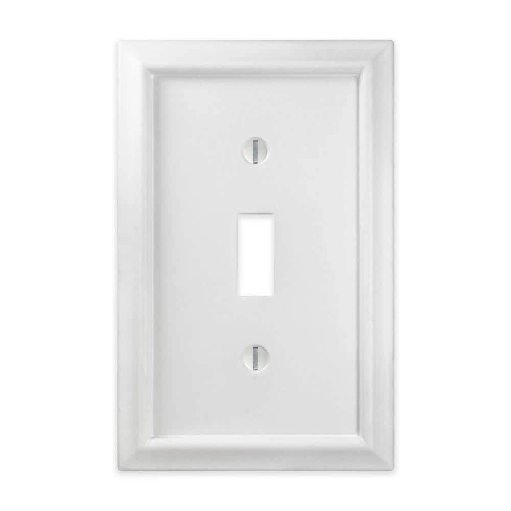 Annabelle White Single Toggle Composite Wall Plate