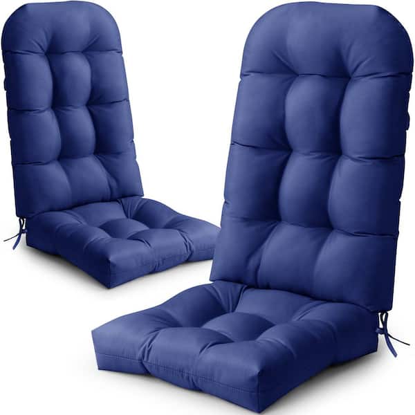 Crestlive Products 50 in. x 20 in. Deep Seat Outdoor Adirondack Chair Cushion in Dark Blue (2-Set)