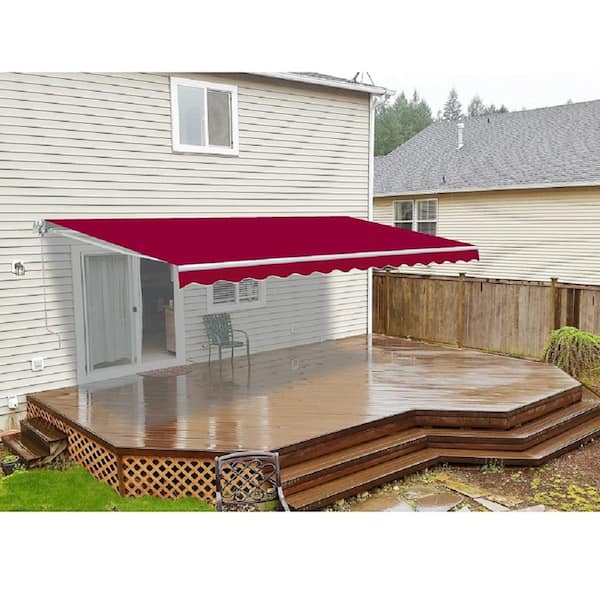 ALEKO 12 ft. Manual Patio Retractable Awning (120 in. Projection