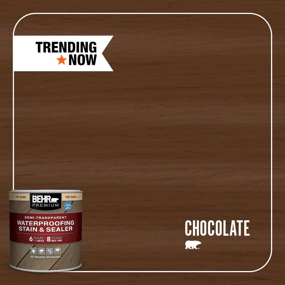 8 oz. #ST-129 Chocolate Semi-Transparent Waterproofing Exterior Wood Stain 