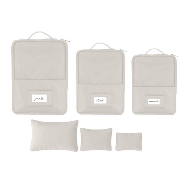6 Piece Deluxe Packing Cube Set in Stone