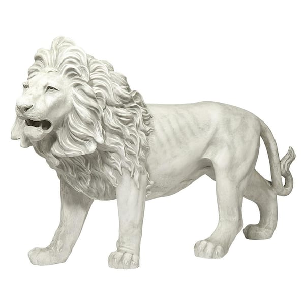 Design Toscano 25.5 in. H Regal Lion Sentinel of Grisham Manor Right Foot Forward Garden Statue