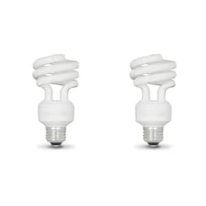 75-Watt Equivalent T3 Spiral Non-Dimmable E26 Base Compact Fluorescent CFL Light Bulb, Daylight 5000K (2-Pack)