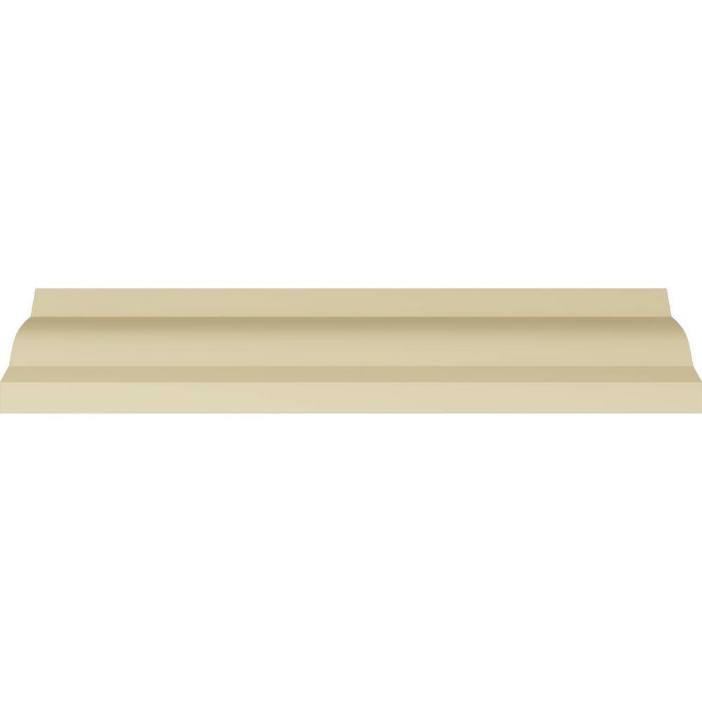 Primed White Polyurethane Geometric Crown Moulding Sample