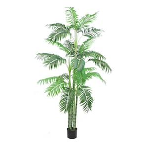 The Mod Greenhouse 72" Artificial Golden Palm Tree in Black Matte Planter's Pot