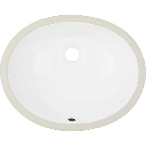 Ticor Belfast 16.5 in. Undermount Vanity Sink in White