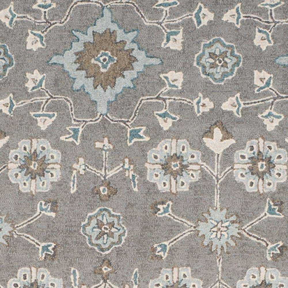 Gray Handmade Wool 4' x 6' Tufted Area Rug