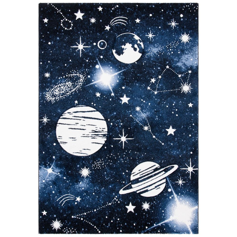 Carousel Kids 10 ft. x 14 ft. Dark Blue/Light Blue Galaxy Area Rug price history on PriceWatchPro