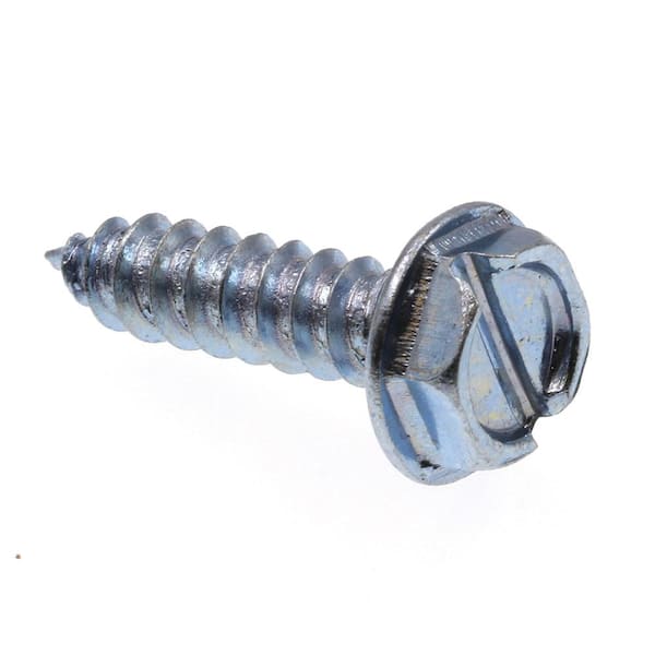 Prime-Line #10 x 3/4 in. Zinc Plated Steel Slotted Drive Hex Washer Head Self-Tapping Sheet Metal Screws (100-Pack)