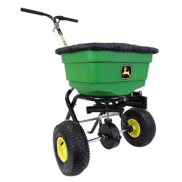 50 lbs. Push Broadcast Spreader with Pneumatic Tires and Hopper Cover