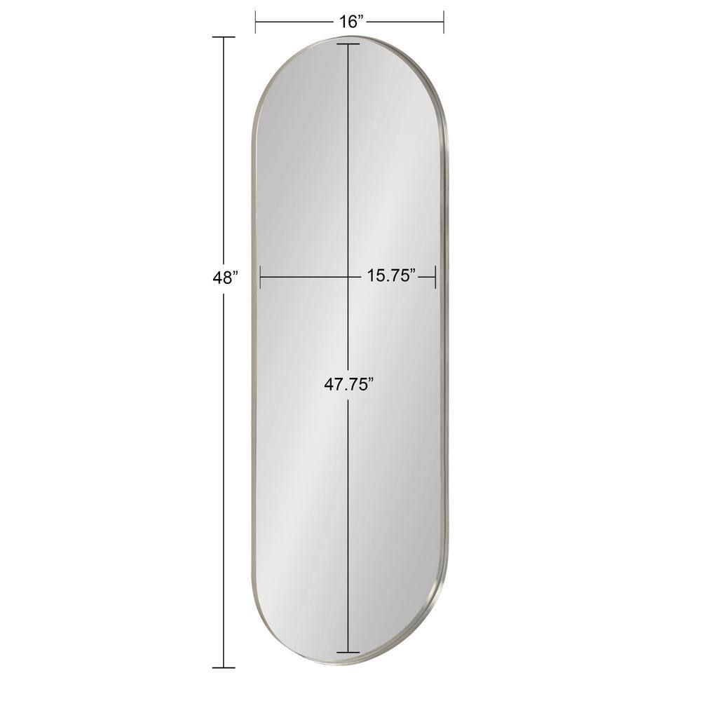 Silver Full Length Rectangular Wall Mirror