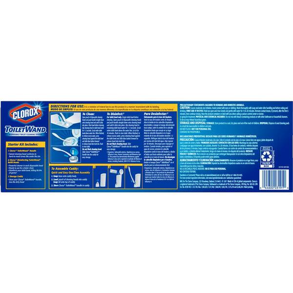 Clorox ToiletWand Disinfecting Disposable Toilet Cleaning System Storage  Caddy and 6 Disinfecting Refill Heads 4460003191 - The Home Depot