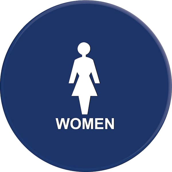 12 in. Blue Circle with Women Symbol Sign